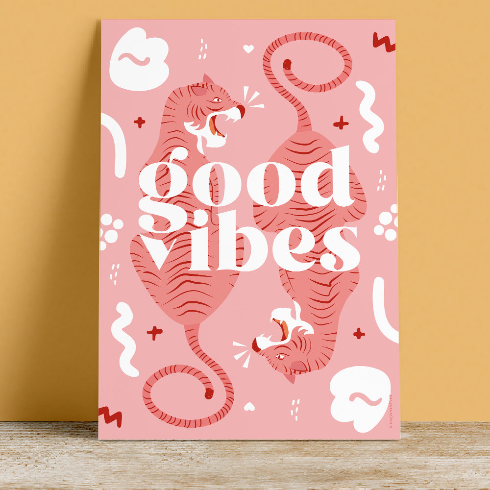 Affiche Good Vibes Rose