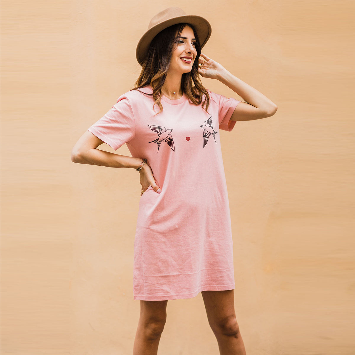 Robe tshirt Hirondelles