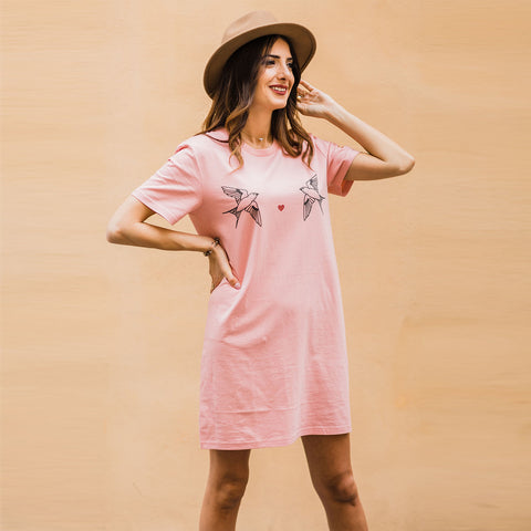 Robe tshirt Hirondelles