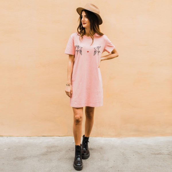 Robe tshirt Hirondelles