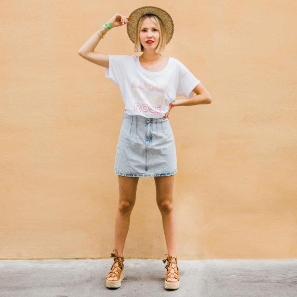 Tshirt Amour Plage Rosé