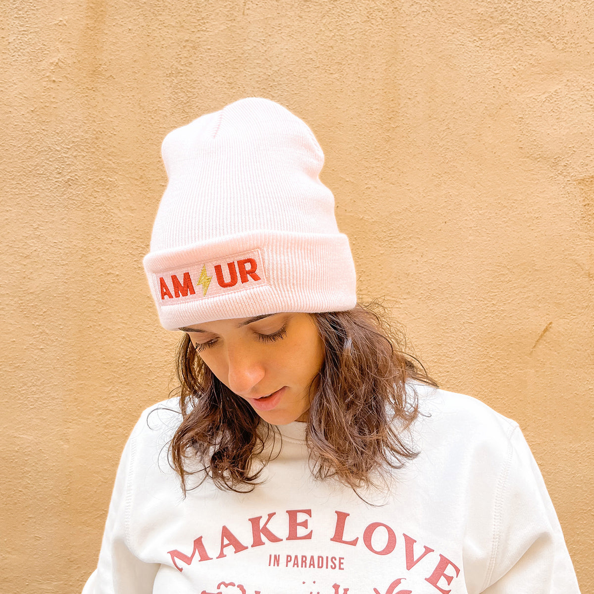 Bonnet rose Amour