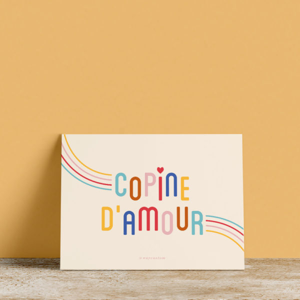 Carte postale Copine d'Amour