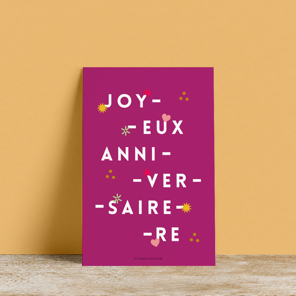 Carte postale Joyeux Anniversaire