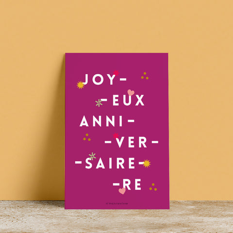 Carte postale Joyeux Anniversaire