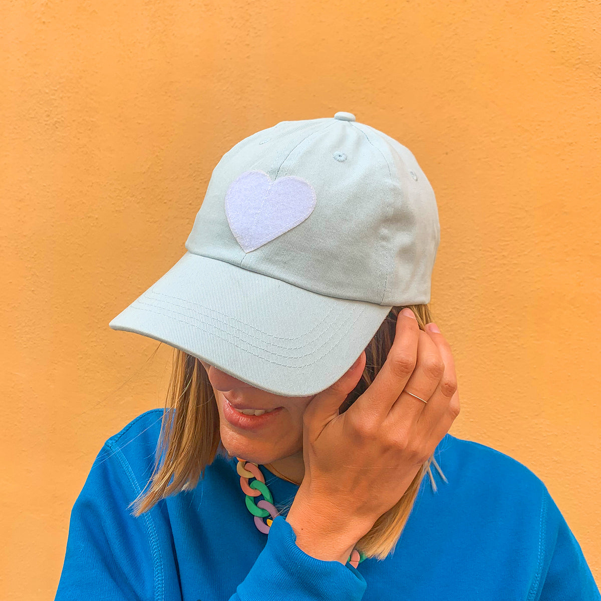 Casquette Bleu Pastel + Patch Brodé