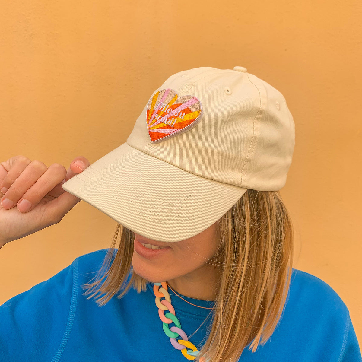 Casquette Jaune Pastel + Patch Brodé