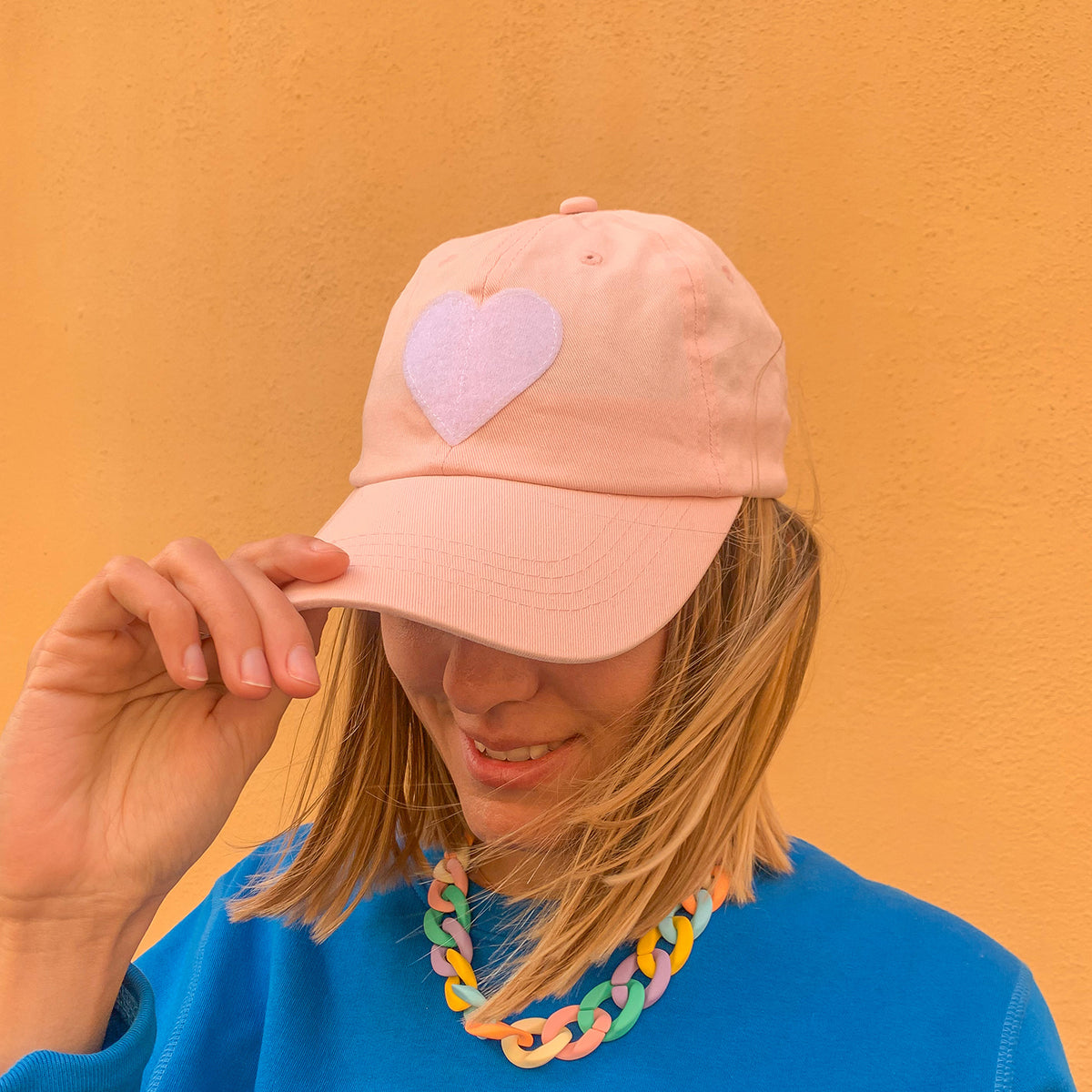 Casquette Rose Pastel + Patch Brodé