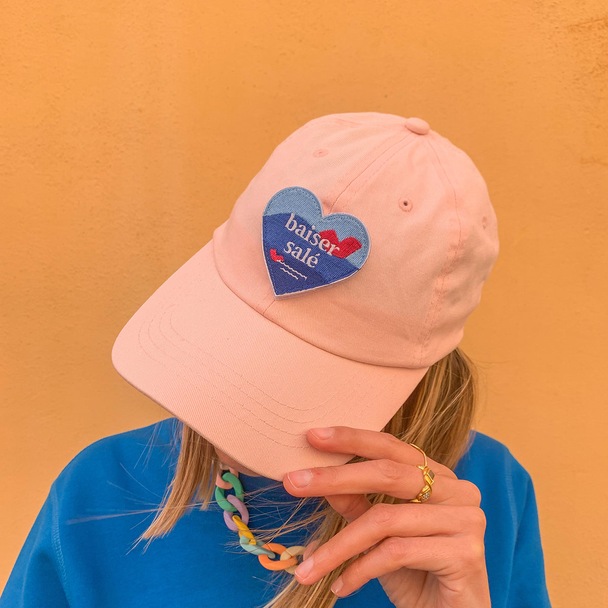 Casquette Rose Pastel + Patch Brodé
