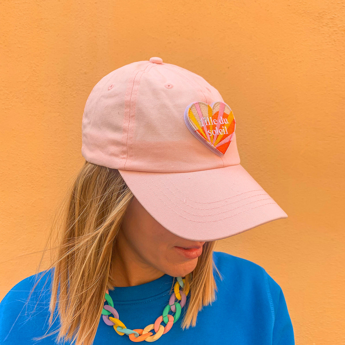 Casquette Rose Pastel + Patch Brodé