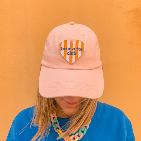 Casquette Rose Pastel + Patch Brodé