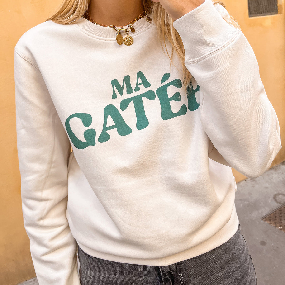 Sweat Ma Gatée Blanc