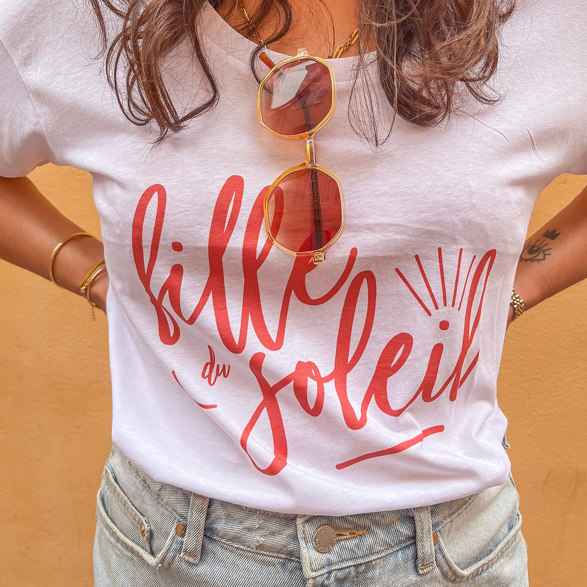 Tshirt Fille du Soleil Blanc