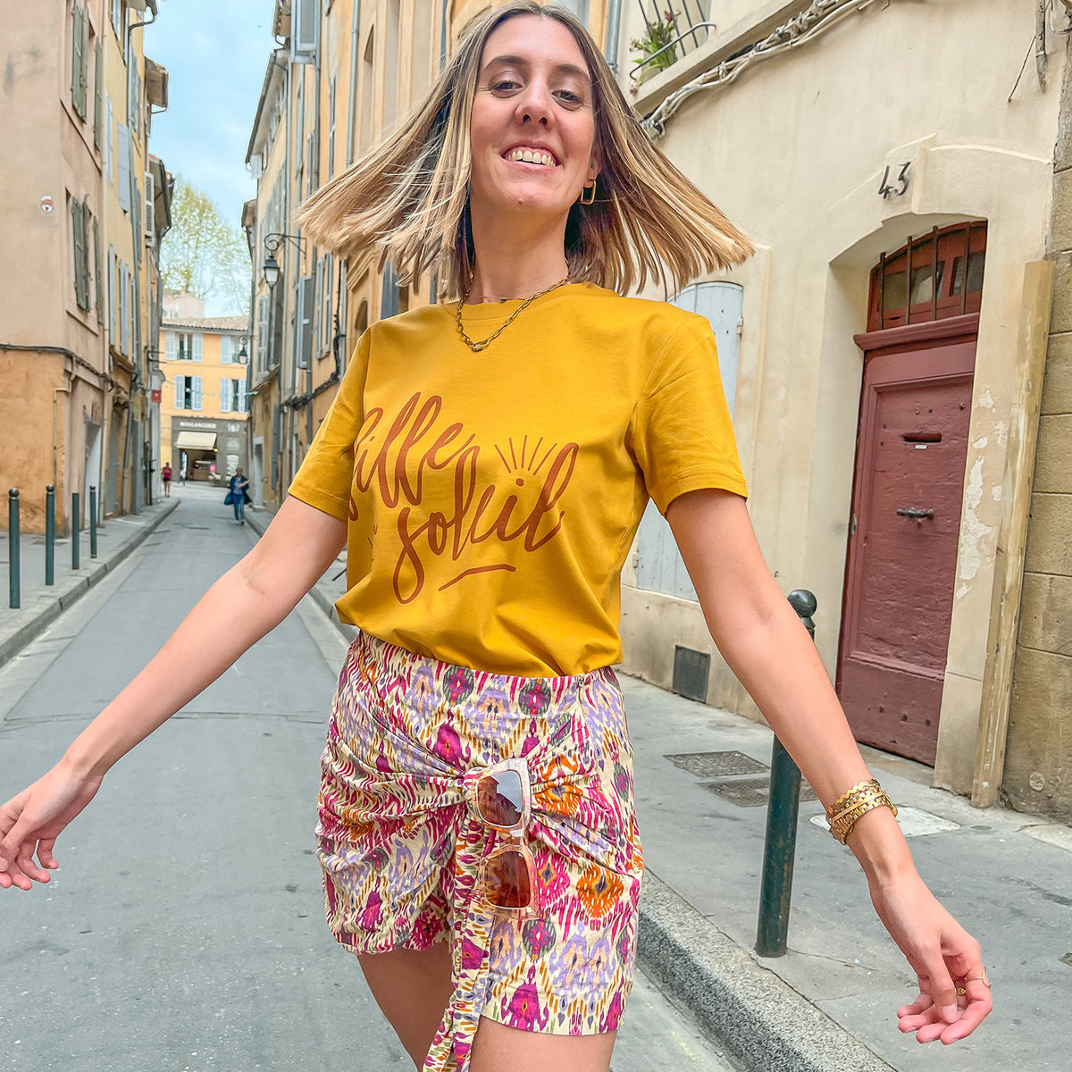 Tshirt Fille du Soleil Jaune