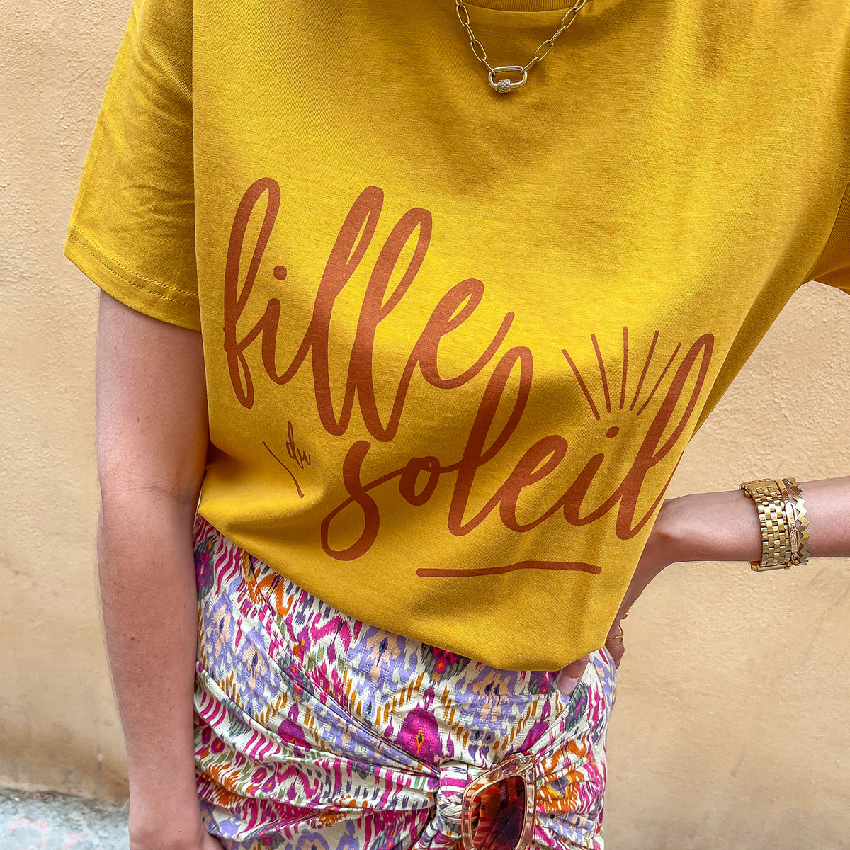 Tshirt Fille du Soleil Jaune