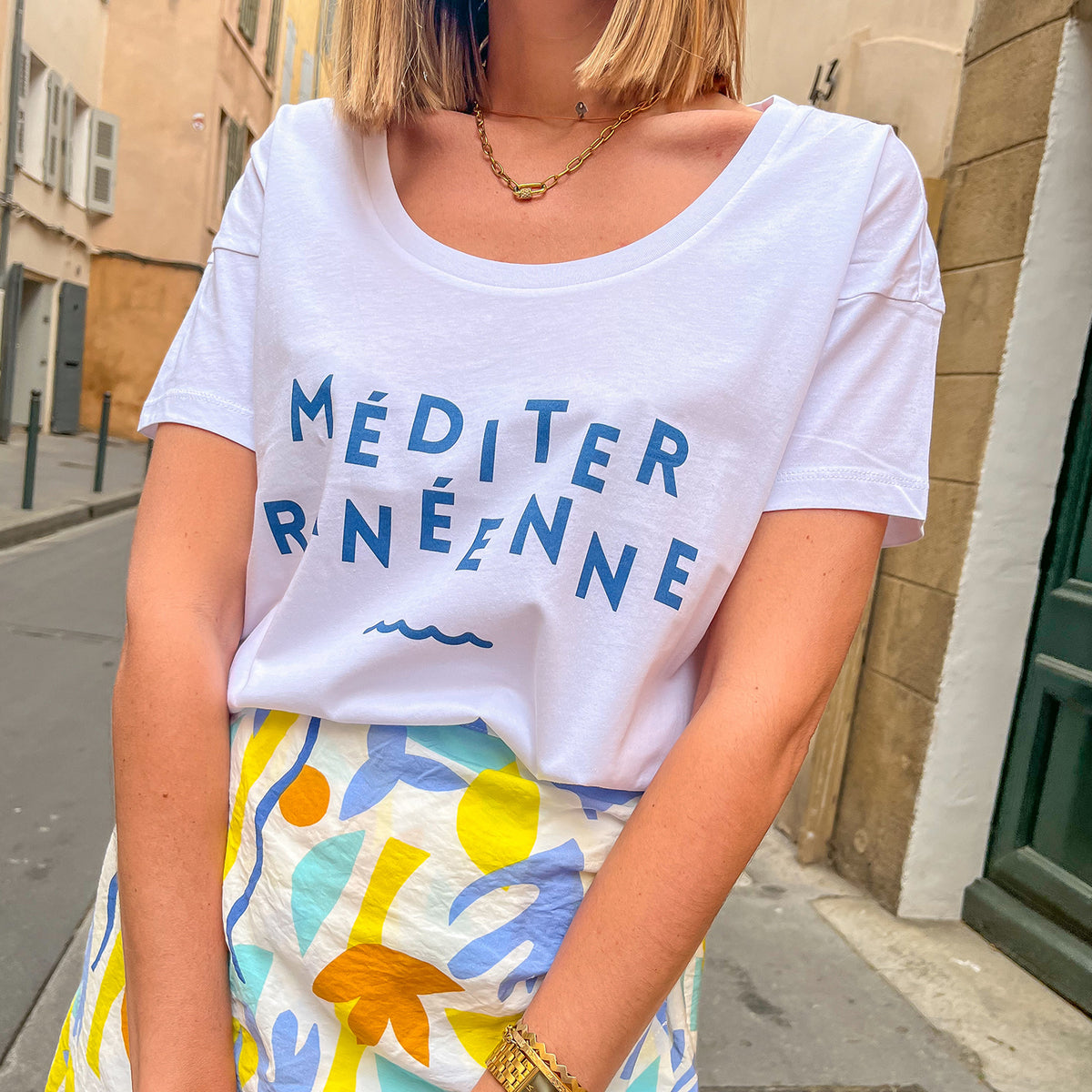 Tshirt Méditerranéenne Blanc