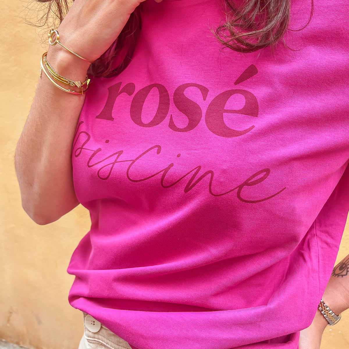 Tshirt Rosé Piscine Fushia